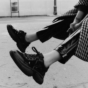 Maje Faster Leather Trainers